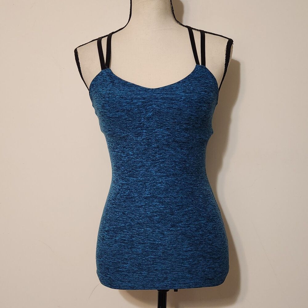 Beyond Yoga Blue Workout top SZ XS shelf bra